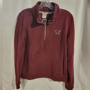 Pink Quarterzip Pullover, Size L